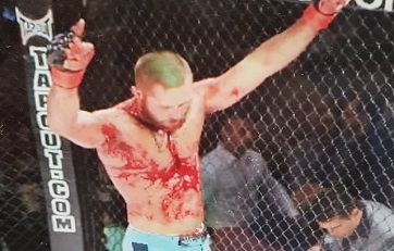 Sutherland Shire's Maw Wilken celebrates his MMA victory