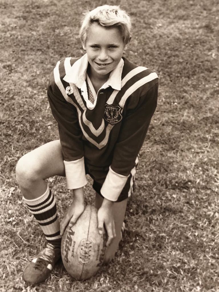 Coach Rodney in his rugby league days (approximately 12 years old)